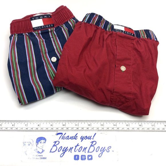 Vintage 90s Tommy Hilfiger Boxer Shorts Matching Pair - Picture 6 of 6